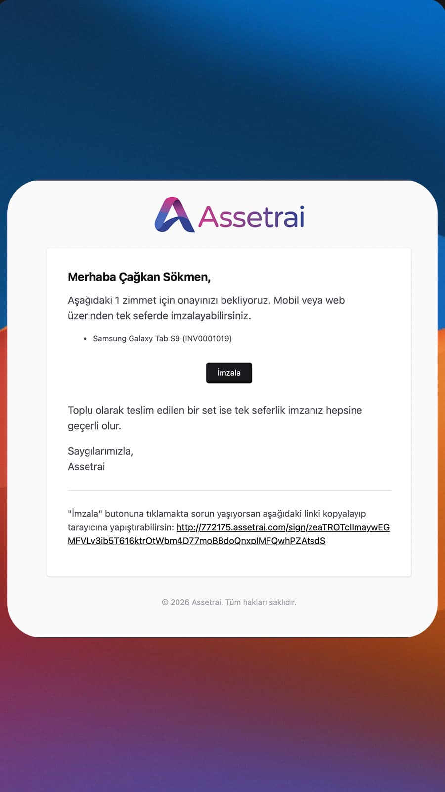 İmza e-postası